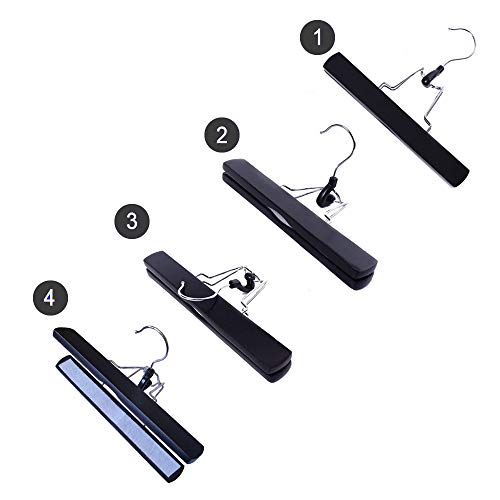 2 Pack Wooden Hair Extension Hangers with Anti-Slip for Wigs - Black
