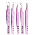 Bella Ciaao Lash Tweezers Pack of 5 ? Eyelash Extension Tweezers Set for Professionals