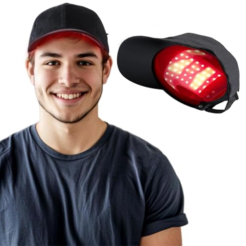 Red Light Therapy Hair Growth Cap with Built-in Battery