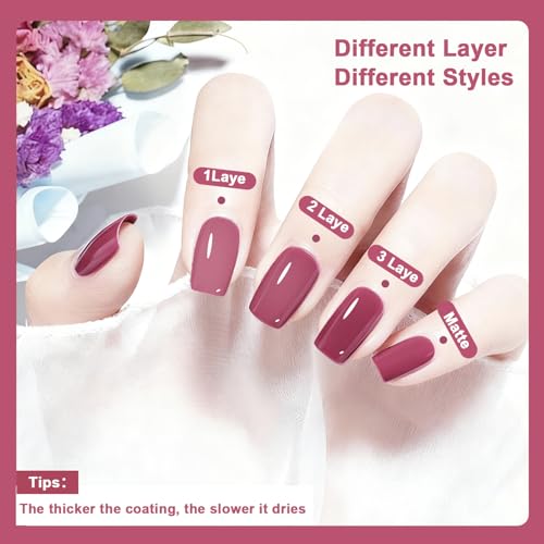 OpenLive Dark Pink Quick Dry Nail Polish - 16.5ml Long-Lasting Shine