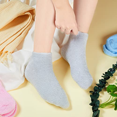 3 Pairs Aloe Infused Gel Moisturizing Spa Socks for Dry Cracked Feet