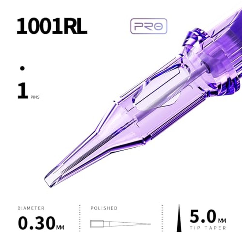 Mast Pro Tattoo Cartridges 1001RL - 20 Disposable Bugpin Needles
