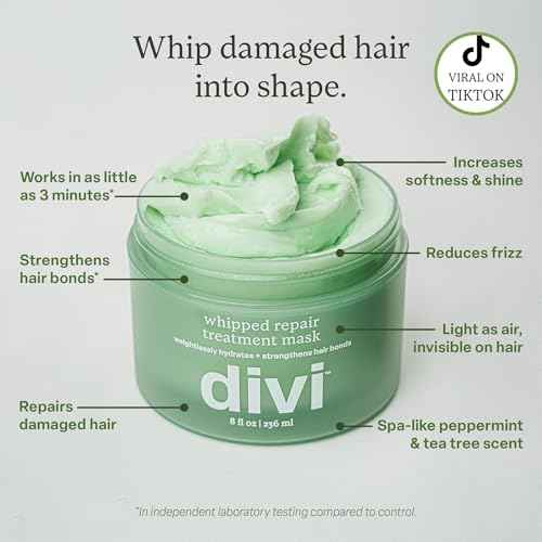 Divi Whipped Repair Hair Treatment Mask Deep Conditioning Hair Mask for Dry, Damaged, and Color-Treated Hair