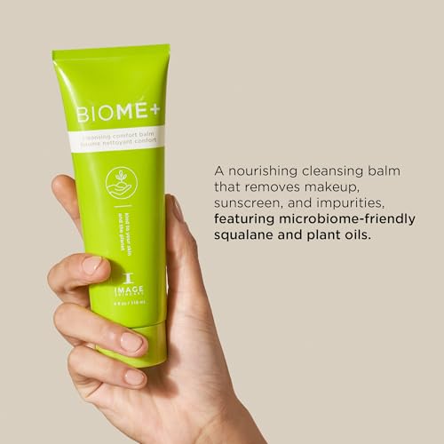 IMAGE Skincare BIOME+ Cleansing Comfort Balm, Microbiome Friendly Gentle Cleanser, Reduces Moisture Loss