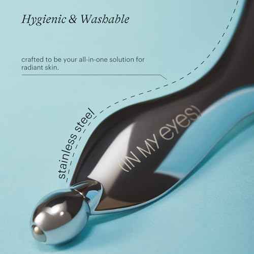 In My Eyes Gua Sha Tool for Face & Eye, Stainless Steel Gua Sha Facial Massager Tool for Reduce Puffiness, Ease Facial Tension & Promote Lymphatic Drainage