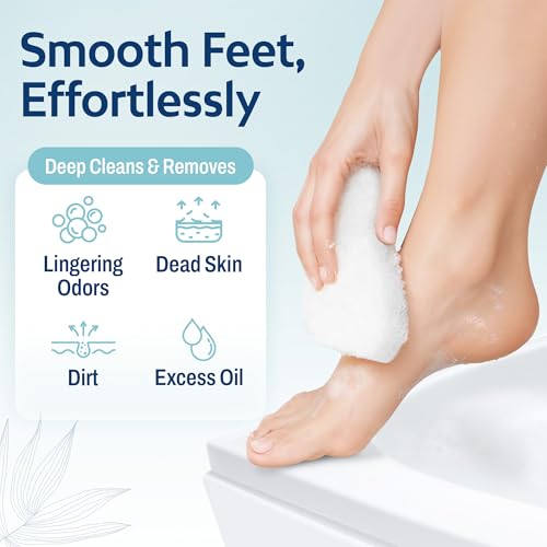 HartFelt Foot Exfoliating Sponge - Gentle Callus & Dead Skin Scrubber, 2-Pack