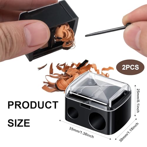Dual-Size Makeup Pencil Sharpener for Eyeliners, Lip & Eyebrow Pencils