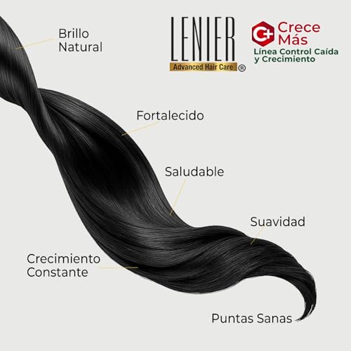 Rose Jolie Lenier Crece Más Hair Growth Bundle - Sulfate & Paraben Free Shampoo & Treatment for Thinning Hair