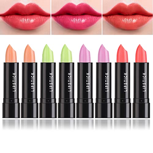 Color Changing Lipstick Set - 8 Pcs Magic Jelly Lip Tint