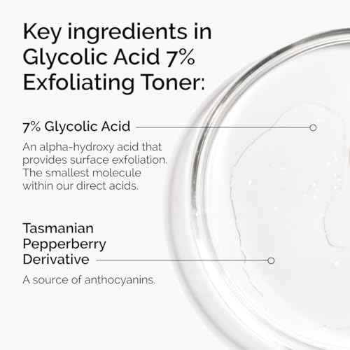 The Ordinary Glycolic Acid 7% Exfoliating Toner, Brightening and Smoothing Daily Toner for More Even-Looking Skin Tone