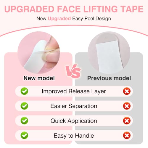 Face Lift Tape Invisible - 59Pcs with 8 Adjustable Bands