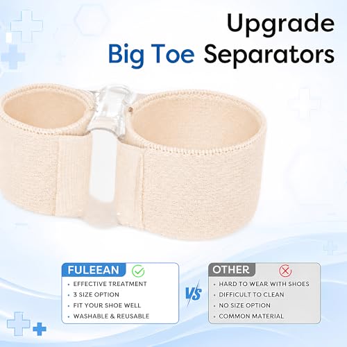 Ergonomic 2-Loop Big Toe Separator - Bunion Corrector & Cushioned Spacers