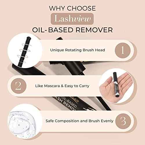 LASHVIEW Lash Remover, Cluster Lash Glue Remover, DIY Eyelash Extension, False Eyelashes Self-Use Gentle Soothing Non-Irritating Eye Cleanser Oil 5ML