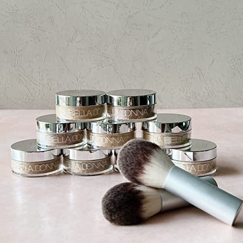 La Bella Donna Loose Mineral Foundation, Non-Chemical SPF50, Only 4 Ingredients, Reef-Safe, Non-Nano, Natural Mineral Makeup with Sun Protection | 10g | Caffe