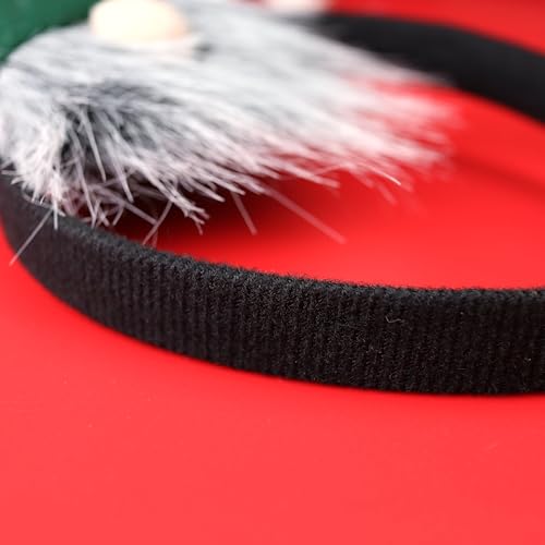 Needzo Christmas Gnome Headband with Hat, Red and White, Festive Holiday Party Accessory, One Size Fits Most (Green Gnome)