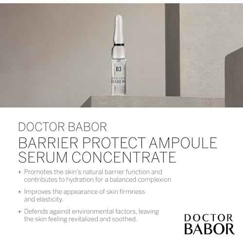 Doctor BABOR Barrier Protect Ampoules Serum | Strengthened Skin Protection Barrier | With Ceramides and Niacinamide | For Dry and Stressed Skin | Radiant and Balanced Skin | Vegan | 7 x 2 ml