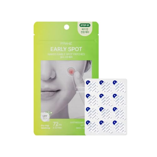 FRANZ Early Spot Pimple Patch ? Ultra-Thin, Breathable Cover for Initial Blemishes with Cica, Tea Tree & Bee Venom | Makeup-Ready Invisible Dots (72 Count)