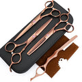 Professional Stainless Steel Hair Cutting Scissors Set - 4-Piece Salon Shears for All Hair Types