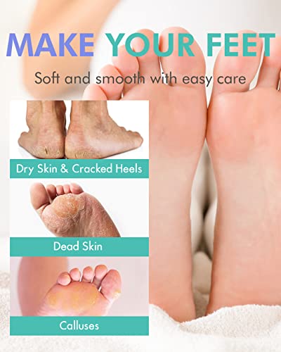 DERMAL KOREA Foot Peeling Mask 3 Pack For Dry Foot And Cracked Heel & Callus With Aloe Vera And Collagen - Exfoliating Peel Mask With Aha, Bha, & Pha And For Moisturizing, Soothing & Refreshing Feet