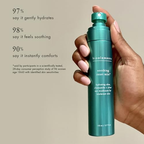 Bioelements Soothing Reset Mist - 3.7 oz - Hydrating, Soothing Toner for Sensitive & Dry Skin - Vegan, Gluten Free - Never Tested on Animals