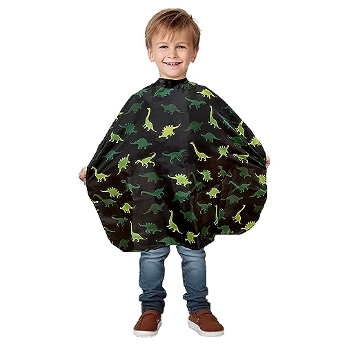 Dinosaur Kids Barber Cape with Adjustable Neck Snaps