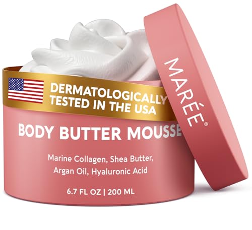 MAREE Shea Butter Body Butter Mousse 10 Fl Oz - Light & Hydrating Firming Cream