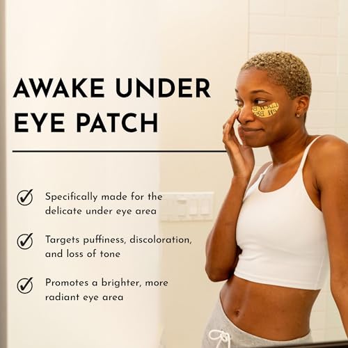 BOLDEN Awake Under Eye Patch | Eye Mask For Dark Circles, Puffiness & Discoloration | Brightening Eye Pads With Niacinamide, Alpha Arbutin, Tranexamic Acid & Vitamin C | 10 Pairs (Pack of 2)