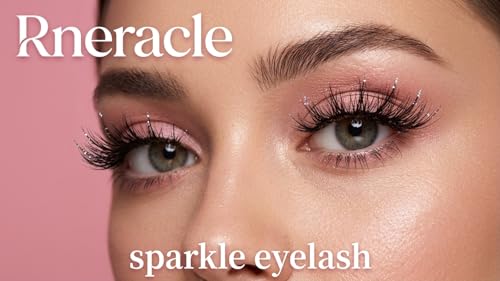 Glitter False Eyelashes 5 Pairs Wispy Faux Mink Lashes