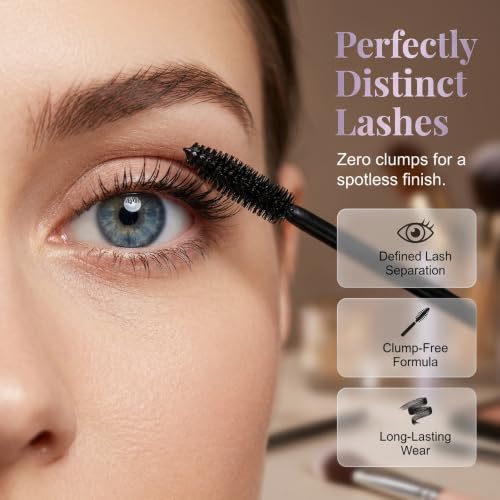 Nitvei Waterproof Mascara for Mature Lashes - Long-Lasting & Smudge-Proof