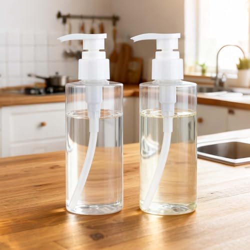 Refillable Pump Bottles 6.7oz 2-Pack | Leak-Proof Dispenser