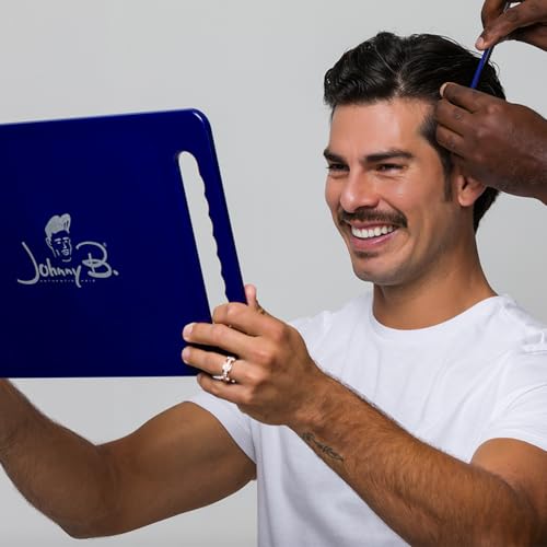 JOHNNY B. Large Rectangular Mirror with Double Handles for Barbers
