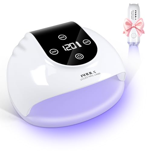 NXJ INFILILA Cordless Nail Lamp, Rechargeable UV Light for Gel Nails, 268W Fast Curing Wireless Nail Dryer with 36Pcs Lamp Beads for Hands & Feet, Professional Quick Dry for Salon & Home