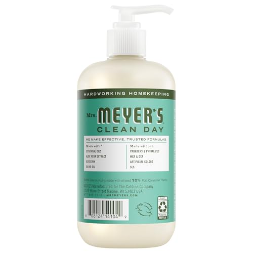 Mrs. Meyer's Clean Day Hand Soap, Basil, 12.5 Fl Oz (3-Pack)