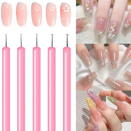 DAIXIANGER 62Pcs Nail Art Brush Set - Variation Nail Brush Set 1 for DIY Manicure