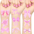 Pink Bow Temporary Tattoos 144PCS Party Favors