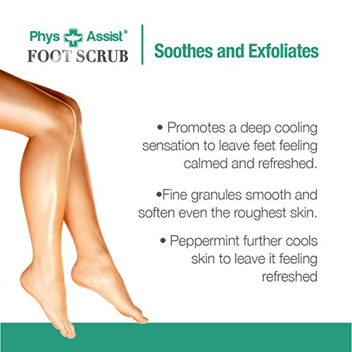 PhysAssist Exfoliating Foot Scrub with Tea Tree & Peppermint - 8 oz