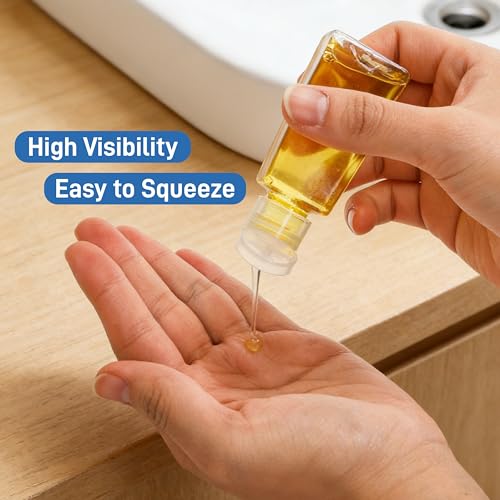1 oz Travel Plastic Bottles, 100-Pack Flip Cap Refillable Containers