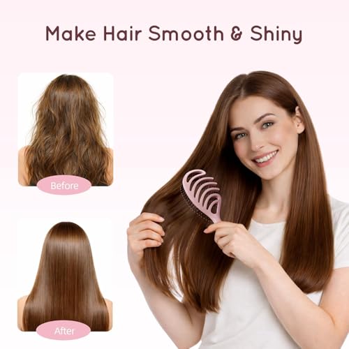 Ecoed Detangling Brush - Anti-Static Vented Design for All Hair