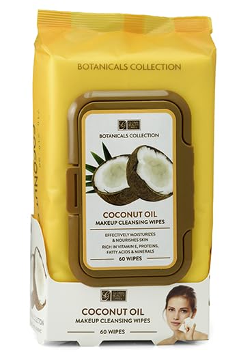 Coconut Oil Makeup Remover Wipes - 60 Count Face Cleansing