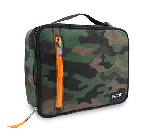 PackIt Freezable Classic Lunch Box, Camo, Built with EcoFreeze Technology, Collapsible, Reusable, Zip Closure With Zip Front Pocket and Buckle Handle, Perfect for Lunches