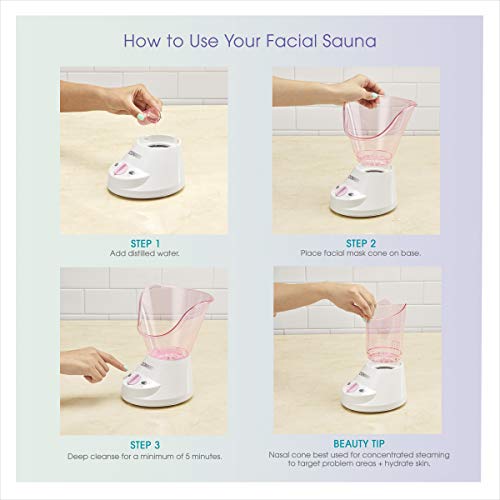 True Glow Facial Steamer with Cleansing Brush Spa System