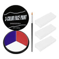 US Flag Face Paint Kit - 3 Colors, Sponges & Brush
