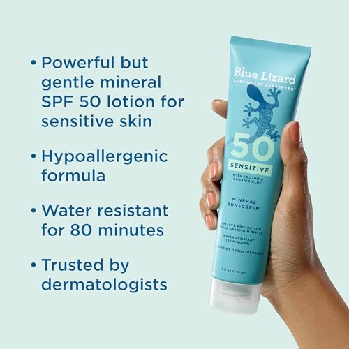Blue Lizard Sensitive Mineral SPF 50 Sunscreen Lotion 5oz