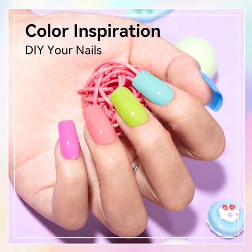 Rainbow Pastel Nail Polish Set - 6 Quick Dry Colors