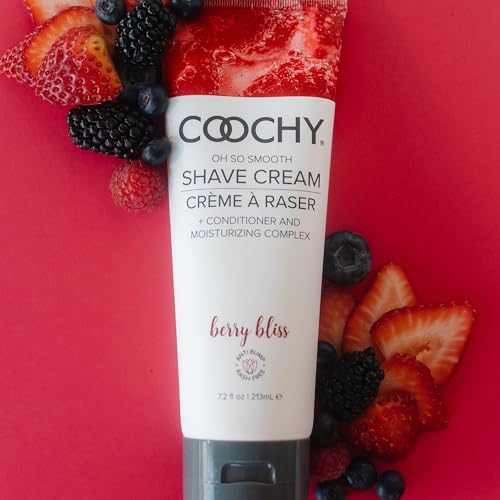 Coochy Shave Cream - Moisturizing Shave Lotion - Gentle Intimate Shaving Cream - For Bikini Area, Underarms, Legs & More - Rash-Free, Hydrating Formula - Berry Bliss - 3.4 oz