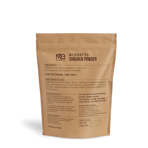 Pure Shikakai Powder for Natural Hair Care - 100g, 3.5oz, Acacia Concinna