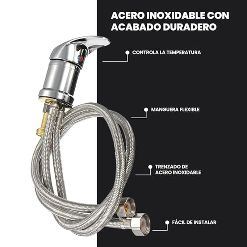 Salon Shampoo Bowl Faucet Chrome 1/2 NPT 19.68 Hose