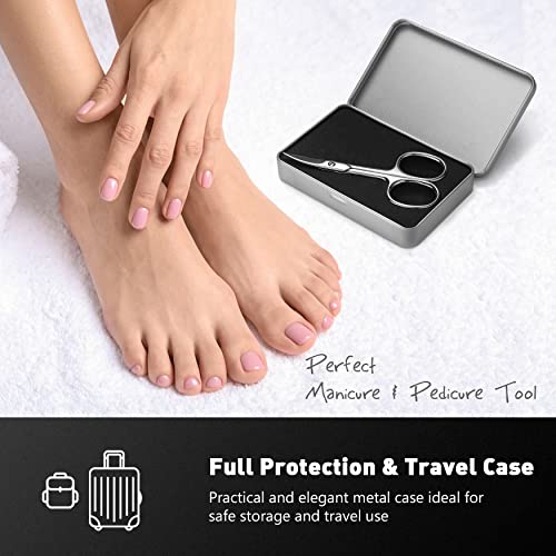 BEZOX Stainless Steel Curved Nail Scissors for Thick Toenails & Fingernails