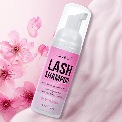 Cherry Blossom Lash Shampoo for Extensions 60ml Gentle Eyelash Cleanser