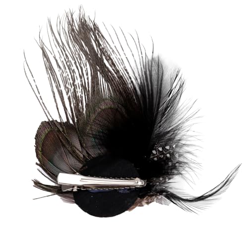 Song Qing Fascinator Hair Clips Peacock Feather Hair Clip Pin for Women Brides Bridesmaids